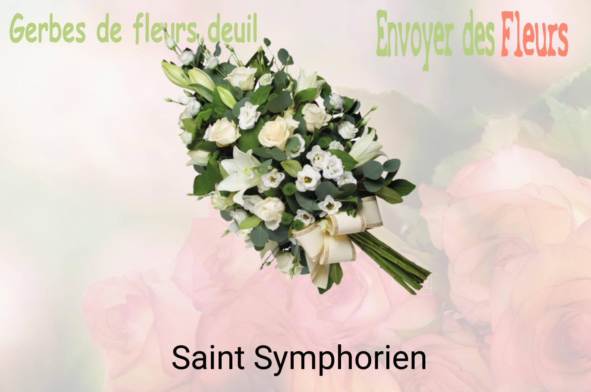 Gerbe de fleurs de deuil livrée à Saint-Symphorien